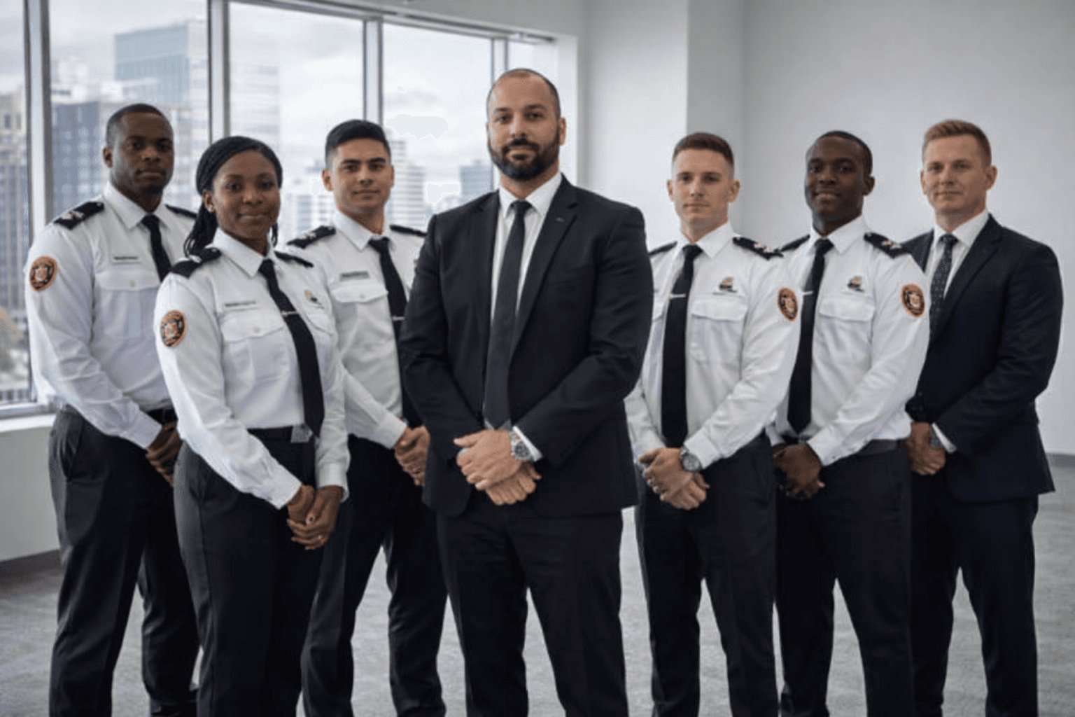 Professional security guard team providing security services